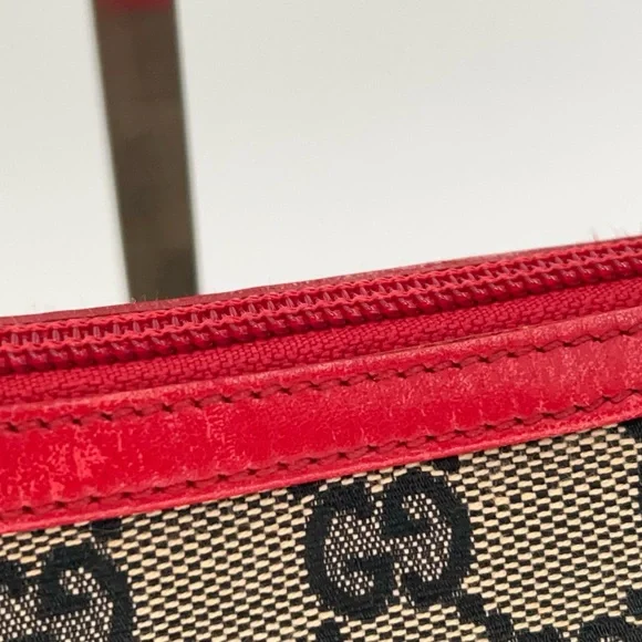 Gucci Vintage GG Canvas Shoulder Bag Very Good Condition!